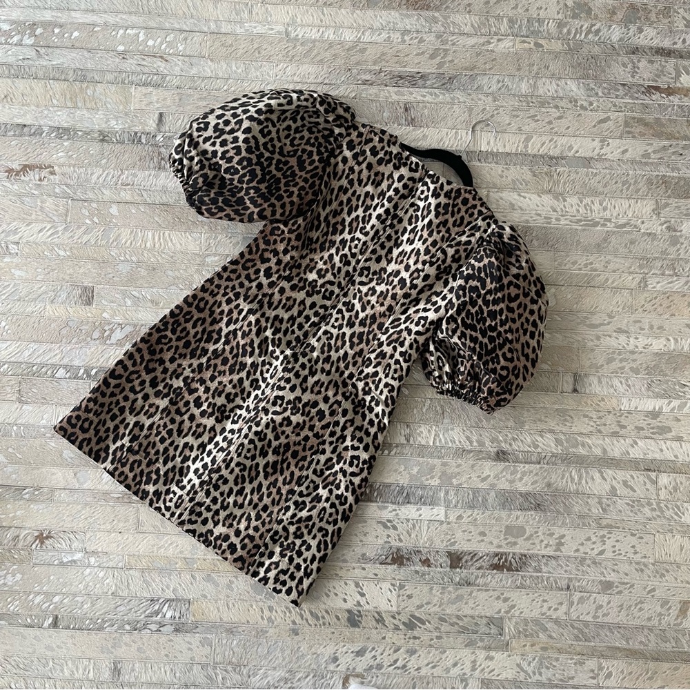 Ganni leopard print mini dress - Picture 7 of 13